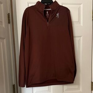 Browning Maroon Quarter-Zip Pullover